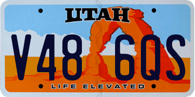 UT license plate V486QS