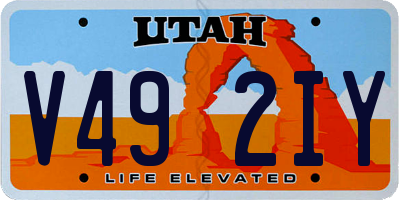 UT license plate V492IY