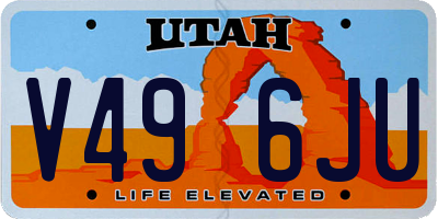UT license plate V496JU