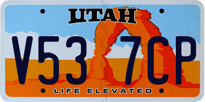 UT license plate V537CP