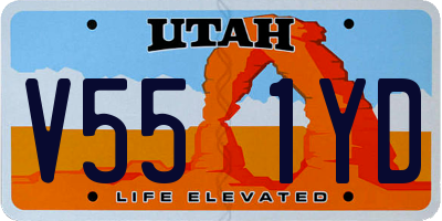 UT license plate V551YD