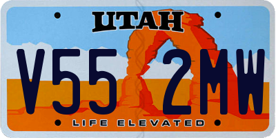 UT license plate V552MW