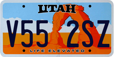 UT license plate V552SZ
