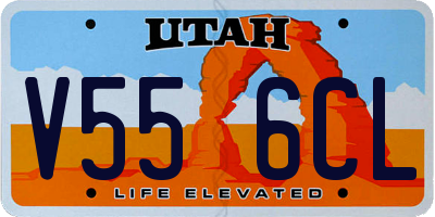 UT license plate V556CL