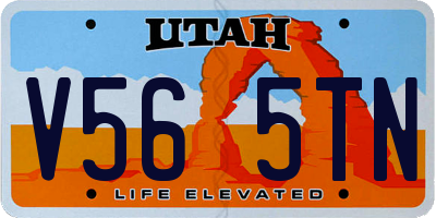 UT license plate V565TN