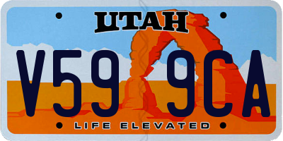 UT license plate V599CA