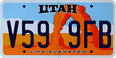 UT license plate V599FB