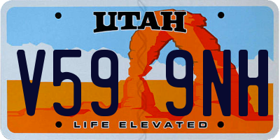 UT license plate V599NH