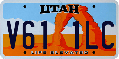 UT license plate V611LC