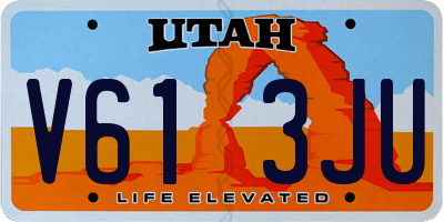 UT license plate V613JU