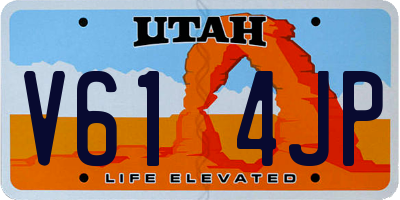 UT license plate V614JP