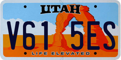 UT license plate V615ES