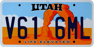 UT license plate V616ML