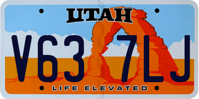 UT license plate V637LJ