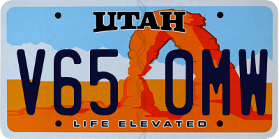 UT license plate V650MW