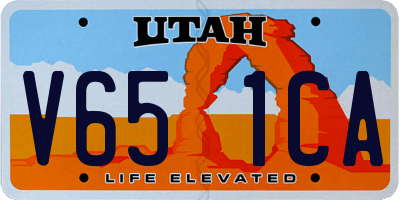 UT license plate V651CA