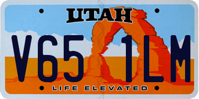 UT license plate V651LM