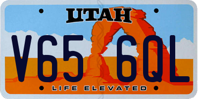 UT license plate V656QL
