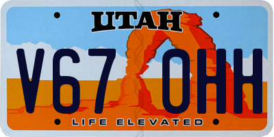 UT license plate V670HH