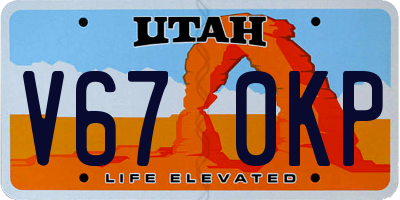 UT license plate V670KP