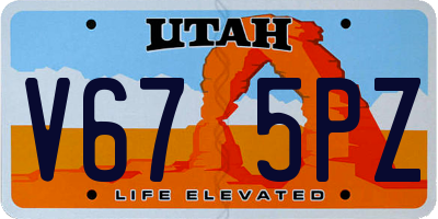 UT license plate V675PZ