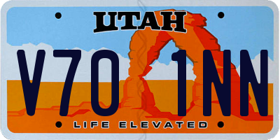 UT license plate V701NN
