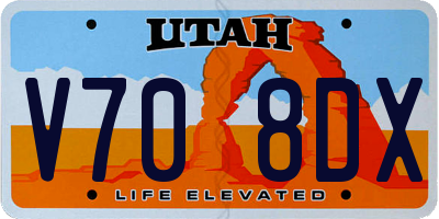 UT license plate V708DX