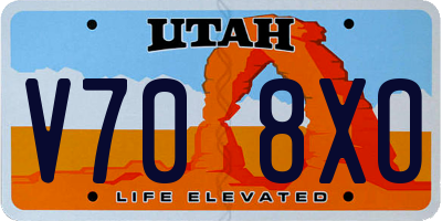 UT license plate V708XO