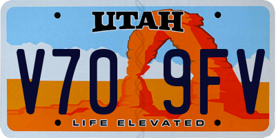 UT license plate V709FV