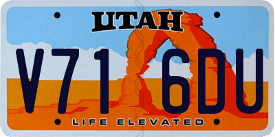 UT license plate V716DU