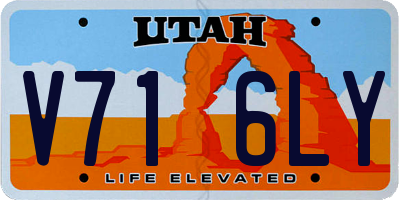UT license plate V716LY