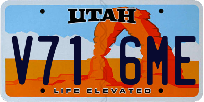 UT license plate V716ME