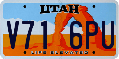 UT license plate V716PU