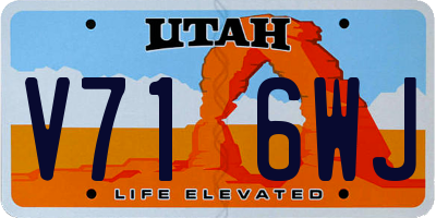 UT license plate V716WJ