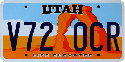 UT license plate V720CR
