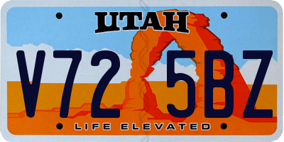 UT license plate V725BZ