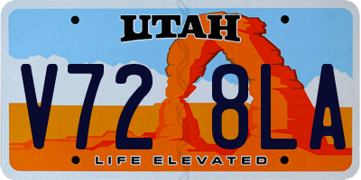 UT license plate V728LA