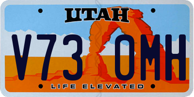 UT license plate V730MH