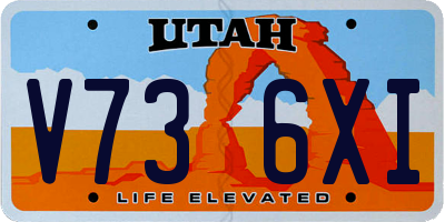 UT license plate V736XI