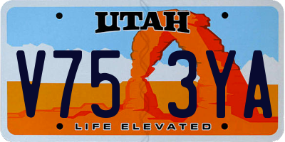 UT license plate V753YA