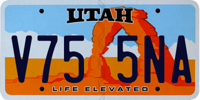UT license plate V755NA