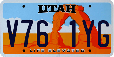UT license plate V761YG