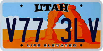 UT license plate V773LV