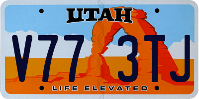 UT license plate V773TJ