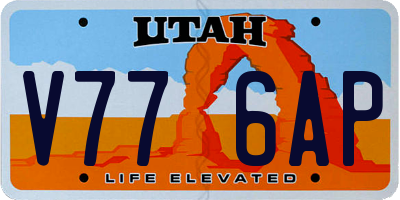 UT license plate V776AP