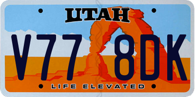 UT license plate V778DK