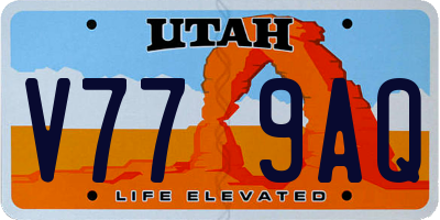 UT license plate V779AQ