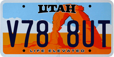 UT license plate V788UT