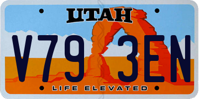 UT license plate V793EN