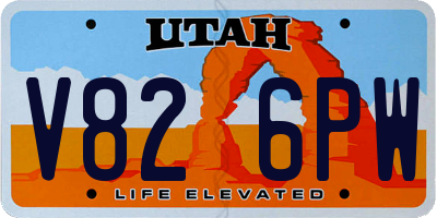UT license plate V826PW